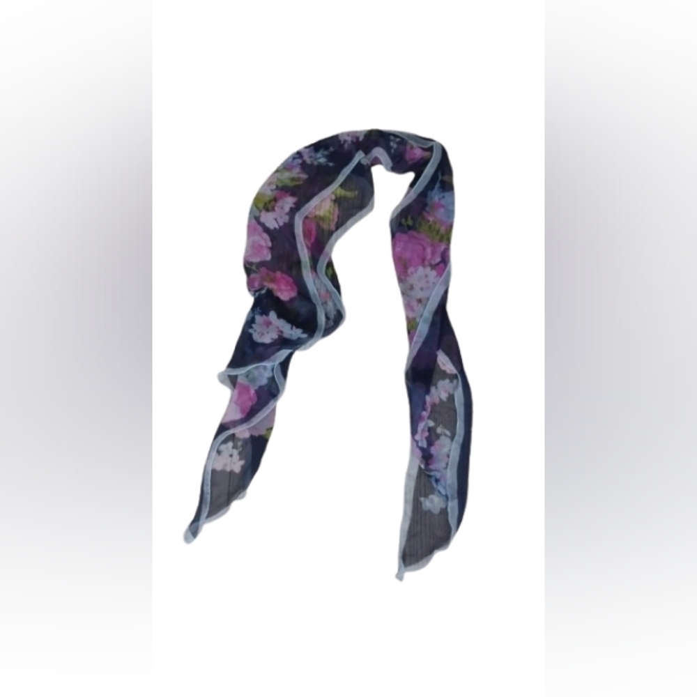 Vintage 90s 2000s Silk Long Neck Scarf OS Unlabelled